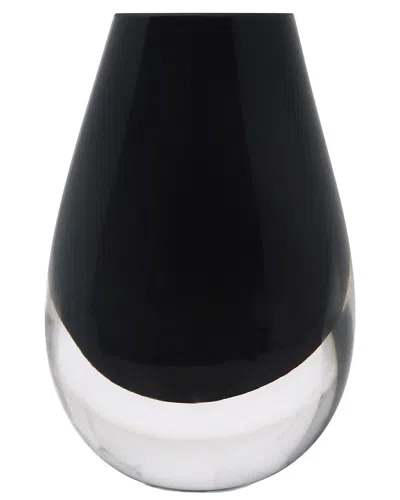 Vivience 6.5in Glass Bud Vase In Black