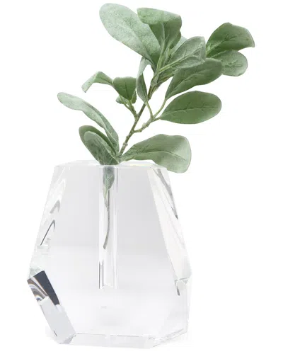 Vivience 7.5in Dimensional Crystal Vase In Metallic