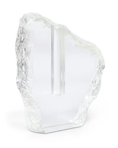 Vivience 9.5in Crystal Vase In White