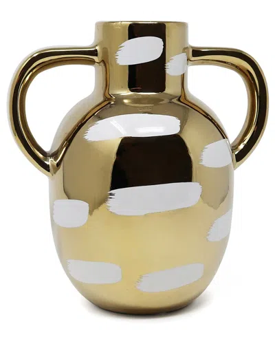 VIVIENCE VIVIENCE 9IN VASE WITH HANDLES