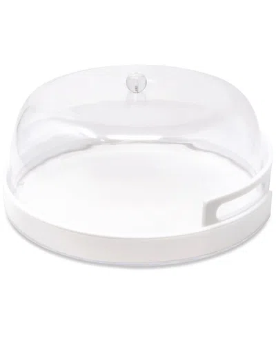 Vivience Acrylic Cake Dome With Base In White