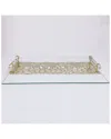 Vivience Acrylic Challah Tray With Marble Handles In Brown