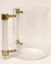 Vivience Acrylic Wash Cup With Handles In Transparent