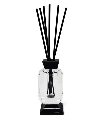 Vivience Black Accents Crystal Reed Diffuser, Lilly Of The Valley Scent In Clear,black