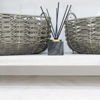 Vivience Black Marble Reed Diffuser In Black;gold