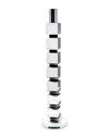 Vivience Block Crystal Candlestick In Silver