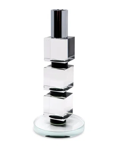VIVIENCE VIVIENCE BLOCK DESIGN CRYSTAL CANDLESTICK