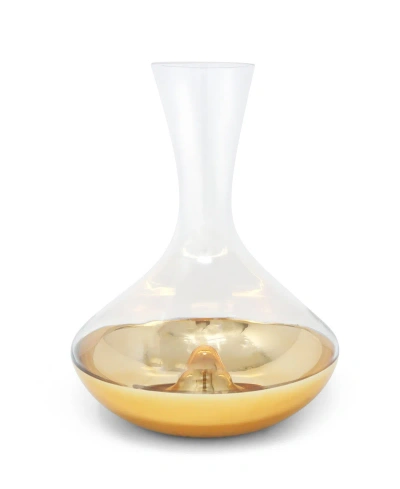 Vivience Bottom Decanter Glasses In Clear,gold