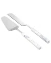 Vivience Cake Server Set With Ball Handle Clear Ha In White