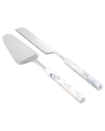 VIVIENCE VIVIENCE CAKE SERVER SET WITH BALL HANDLE