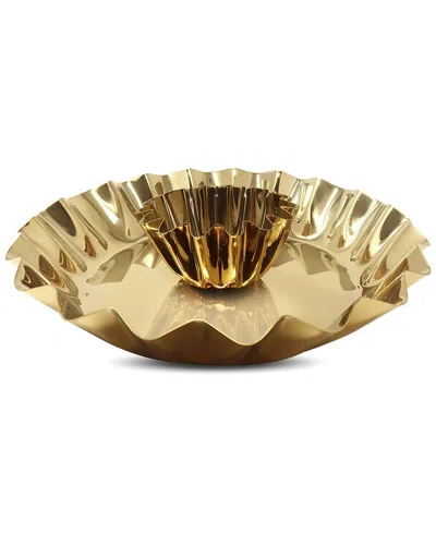 Vivience Chip & Dip Bowl In Gold