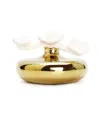 Vivience Gold Circular Diffuser With Three White Flowers, "english Pear & Freesia" Scent In Gold