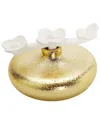 Vivience Circular Diffuser & Three White Flowers: Iris & Rose In Gold