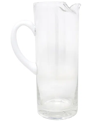 Vivience Classic Glass Pitcher With Handle In White