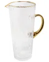 Vivience Clear Pitcher With Handle & Rim Detail