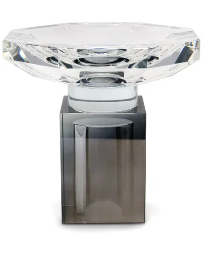 Vivience Crystal Bowl With Smoked Base In Multi