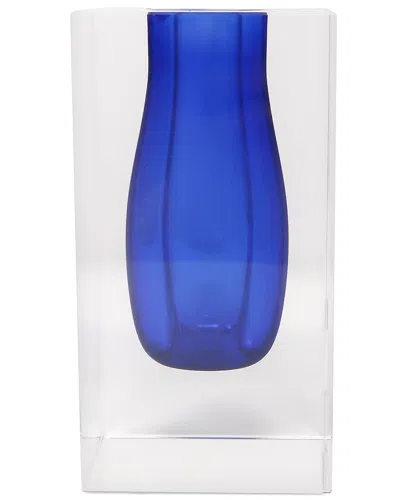 Vivience Crystal Bud Vase With Double Wall & Colored Inner