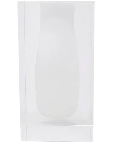 Vivience Crystal Bud Vase With Double Wall & Colored Inner In Transparent