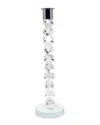 Vivience Crystal Dimensional Candlestick With Tip In Transparent