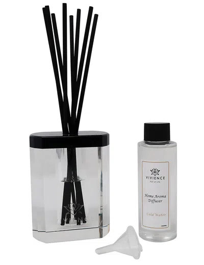 Vivience Crystal Reed Diffuser, "zen Tea" Scent In White