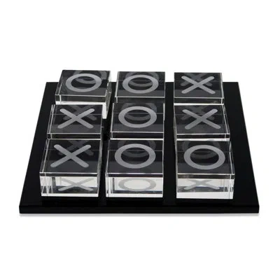 Vivience Crystal Tic Tac Toe Game In Black;clear