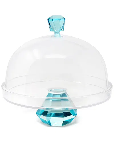 Vivience Diamond Base & Handle Cake Dome In Transparent