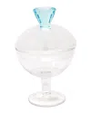 Vivience Diamond Shape Handle Glass Jar