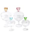Vivience Diamond Shape Handle Glass Jar