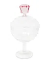 Vivience Diamond Shape Handle Glass Jar