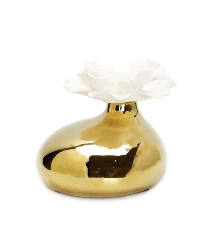 Vivience Diffuser With Dimensional Flower, 'irish And Rose' Aroma In Gold