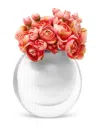 Vivience Double Wall Inlay Glass Vase With Flowers