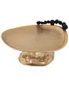 Vivience Footed Cake Plate In Brown