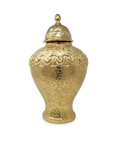 VIVIENCE GINGER JAR AND LID WITH CHAIN DETAIL
