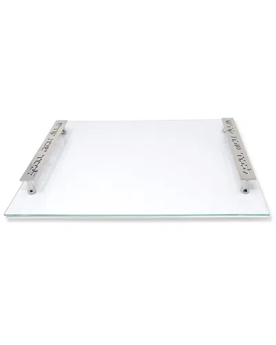 Vivience Glass Challah Board In White