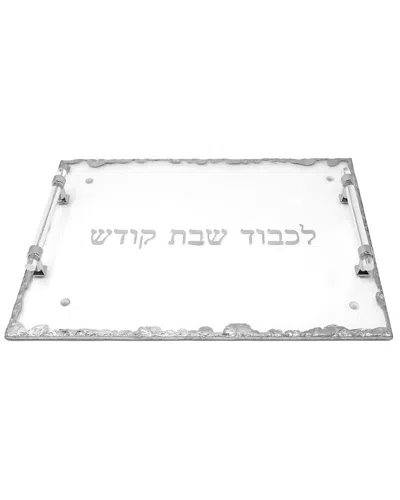 VIVIENCE VIVIENCE GLASS CHALLAH TRAY
