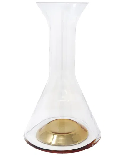 Vivience Glass Decanter With Base Detail & Lid In White