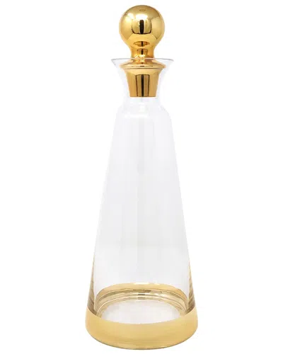 Vivience Glass Decanter With Lid In White