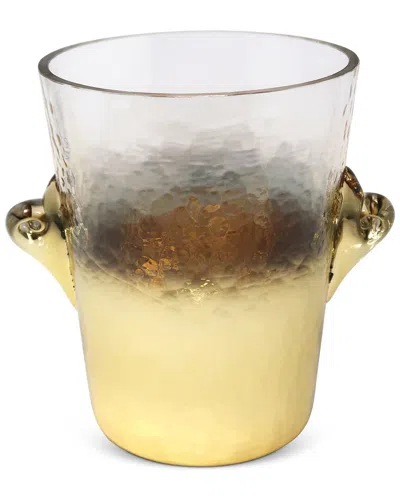 Vivience Glass Ice Bucket With Accent In Transparent