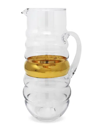 VIVIENCE VIVIENCE GLASS PITCHER WITH STRIPE