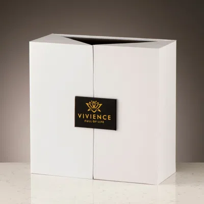 Vivience Glossy Gold Hemispheric Shaped Diffuser With White Flower, "english Pear & Freesia" Scent
