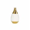 Vivience Gold And White Bud Vase With Narrow Opening
