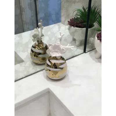 Vivience Gold Diffuser With White Block Design, "english Pear & Freesia"