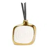 Vivience Gold Edged White Square Diffuser, "english Pear & Freesia" Scent