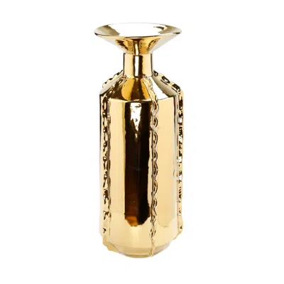 VIVIENCE GOLD METALLIC VASE - TALL