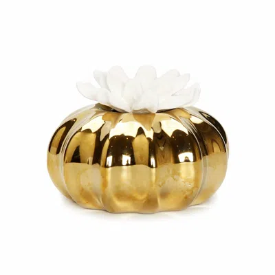 Vivience Gold Ruffled Diffuser, "english Pear & Freesia" Aroma