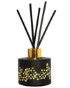 Vivience Gold Spotted Black Bottle Diffuser, In English Pear & Freesin Aroma In Gold