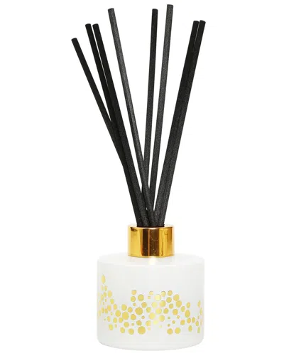 VIVIENCE VIVIENCE GOLD SPOTTED WHITE BOTTLE DIFFUSER, IN LILY OF THE VALLEYIN AROMA