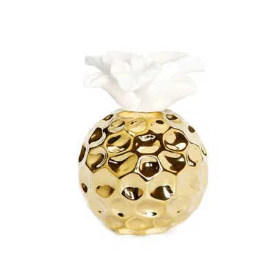 Vivience Hammered Gold Sphere Shaped Diffuser, "english Pear And Freesia" Aroma