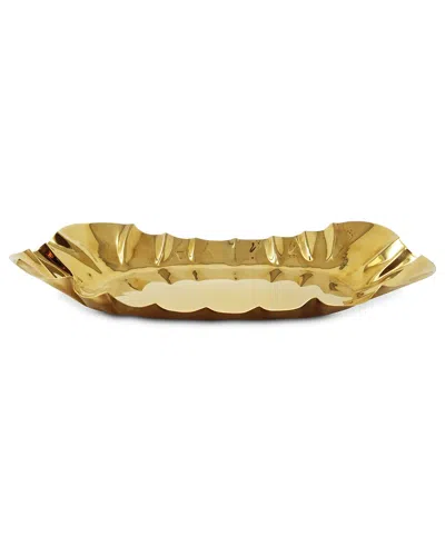 Vivience Hammered Serving Tray In Gold
