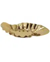 Vivience Hammered Wavy Platter In Gold